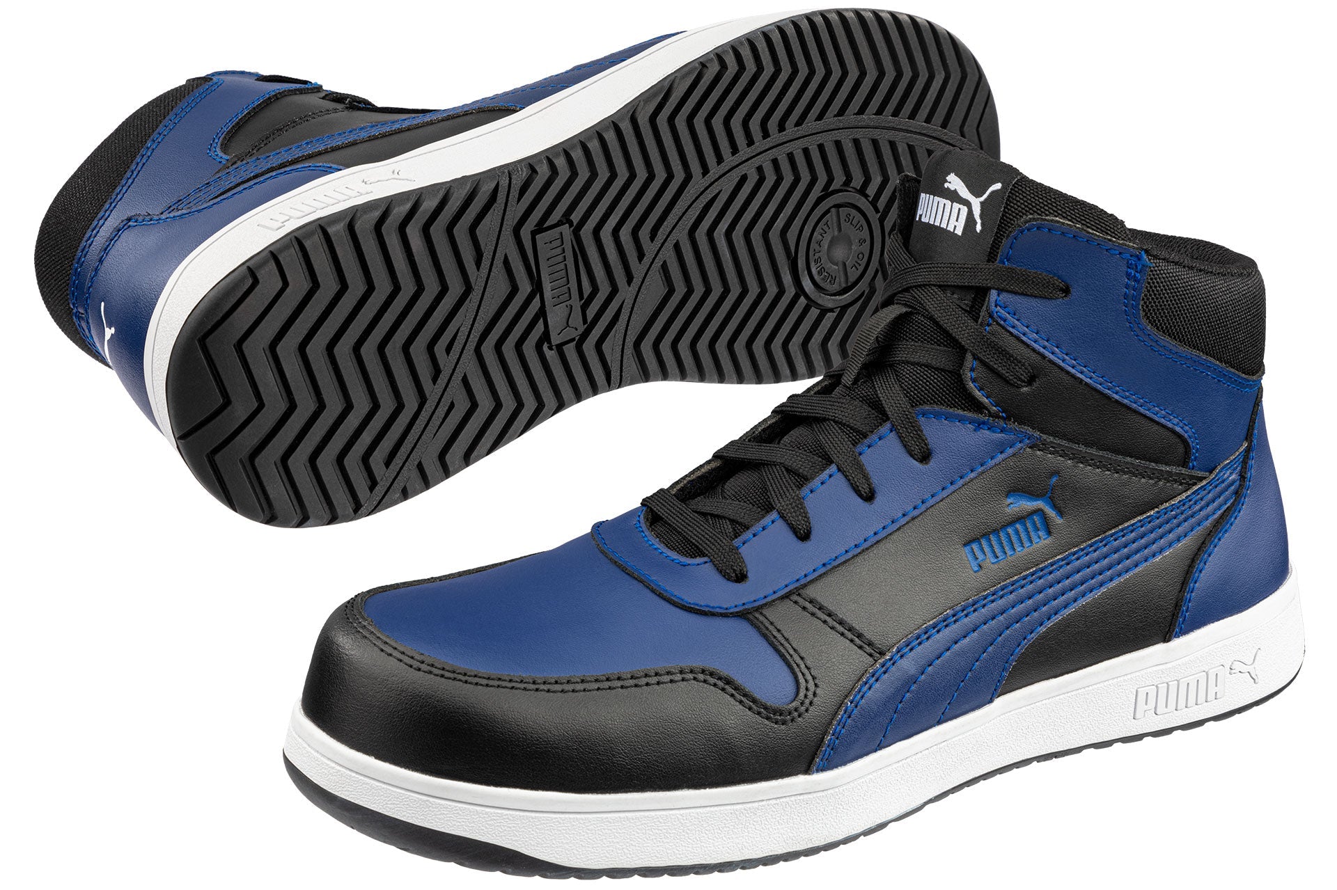 PUMA SAFETY FRONTCOURT MID Sicherheitsschuh S3L ESD blau Herren Paaransicht #farbe_blau