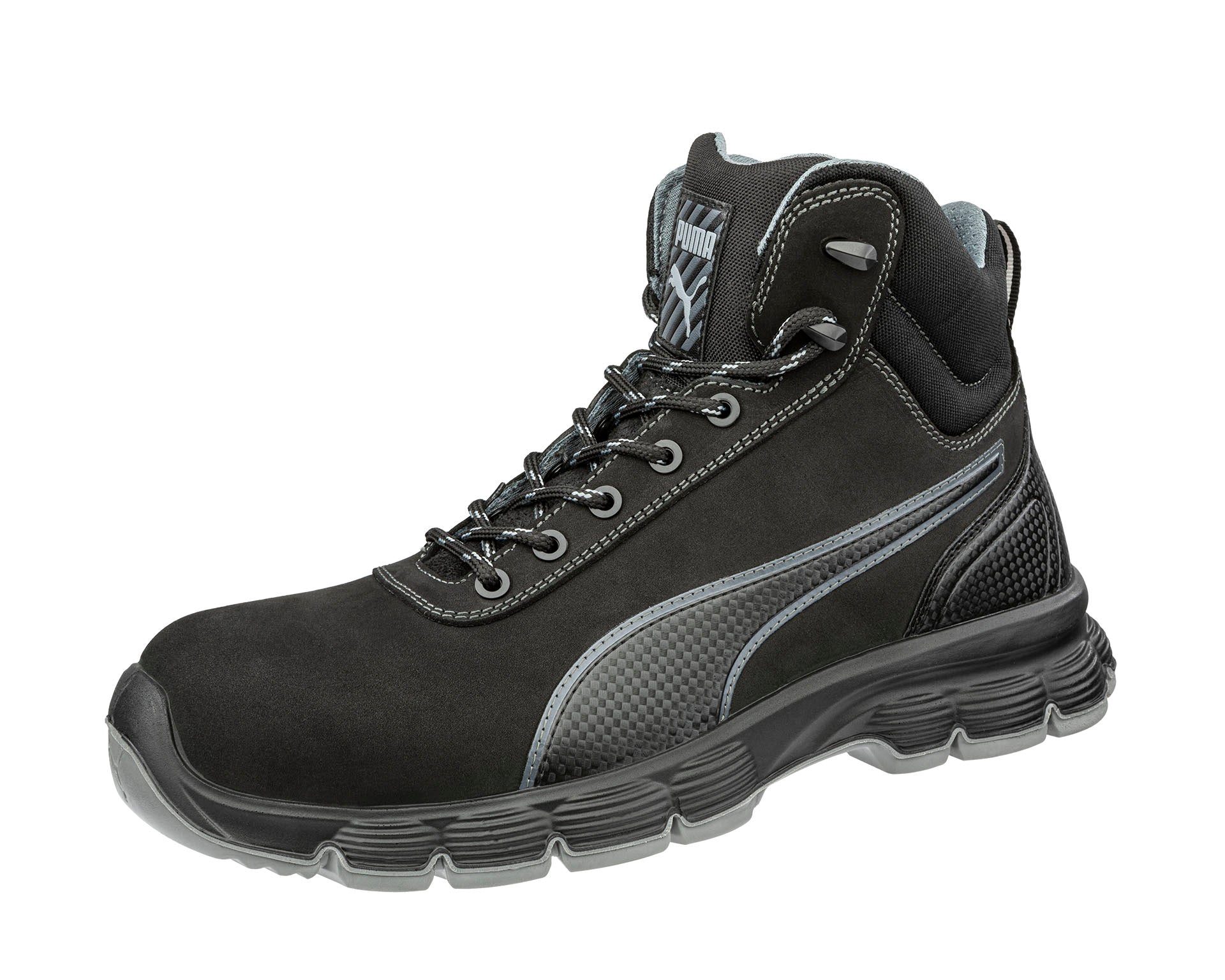 PUMA SAFETY CONDOR BLACK MID safety shoes ASTM SD SR black Side view #color_black