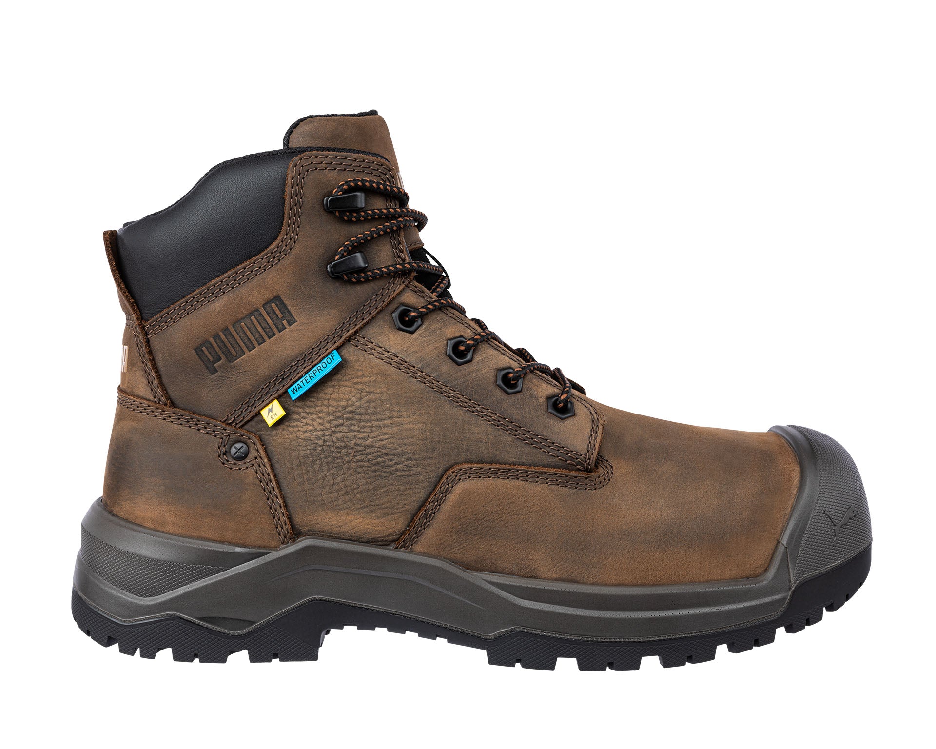 PUMA SAFETY GRANITE HD MT MID safety shoes shoes ASTM EH WP SR brown right