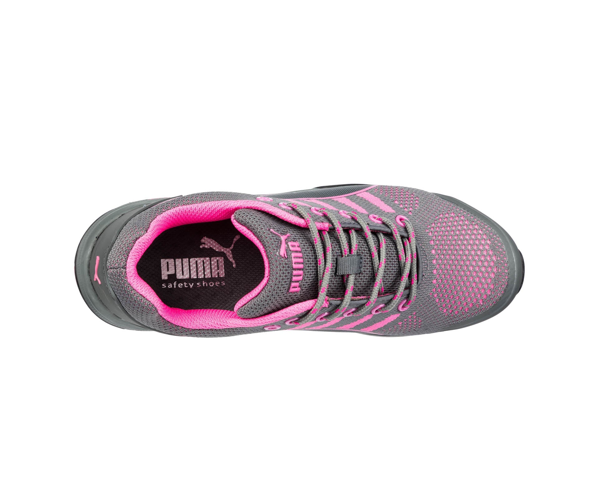 PUMA SAFETY CELERITY KNIT WINS LOW Sicherheitsschuh S1 grau Damen oben