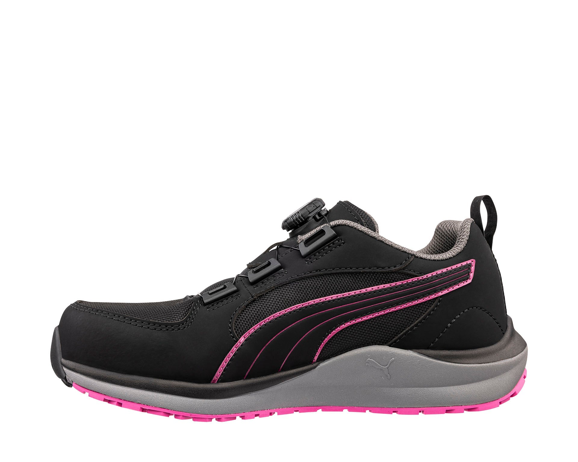 PUMA SAFETY ASPIRE DISC MID Sicherheitsschuhe S3S ESD schwarz Damen links