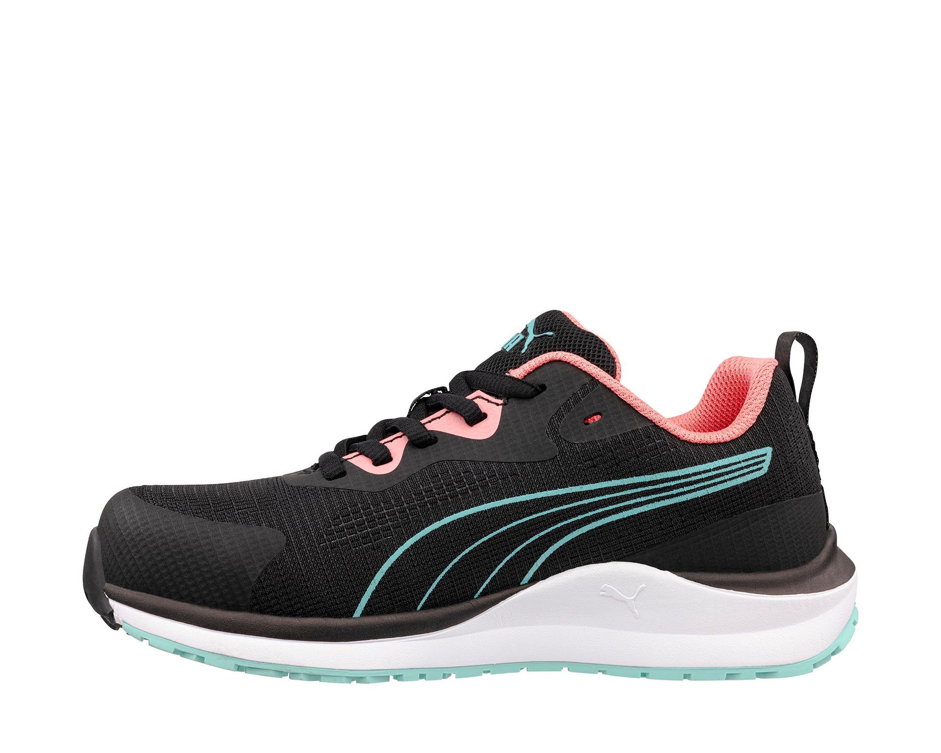PUMA SAFETY CELERITY KNIT Sicherheitsschuh S1PS ESD blau Damen links #farbe_blau