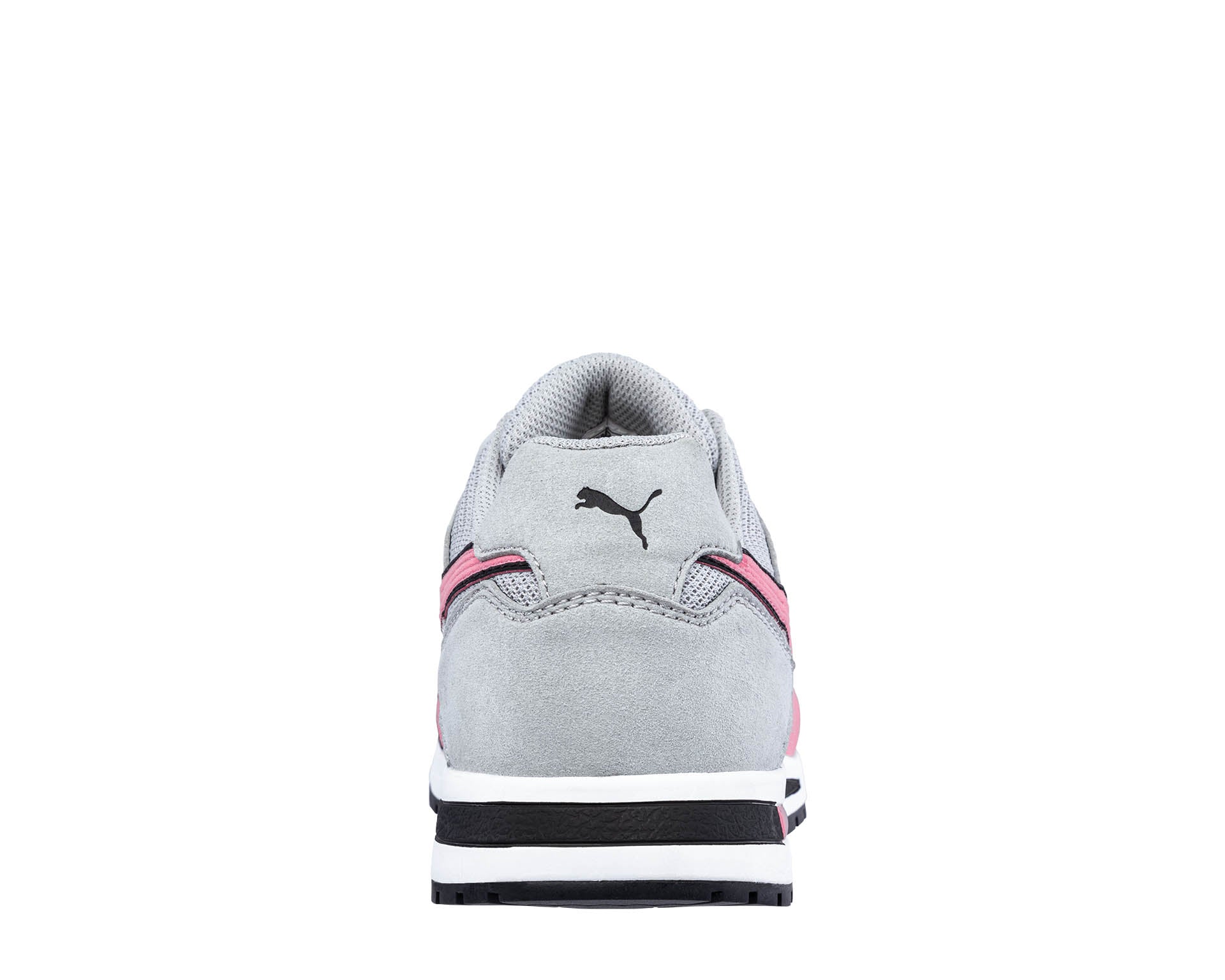 PUMA SAFETY FRONTSIDE GREY/PINK WNS LOW safety shoes ASTM EH SR grey Women rear view #color_grey