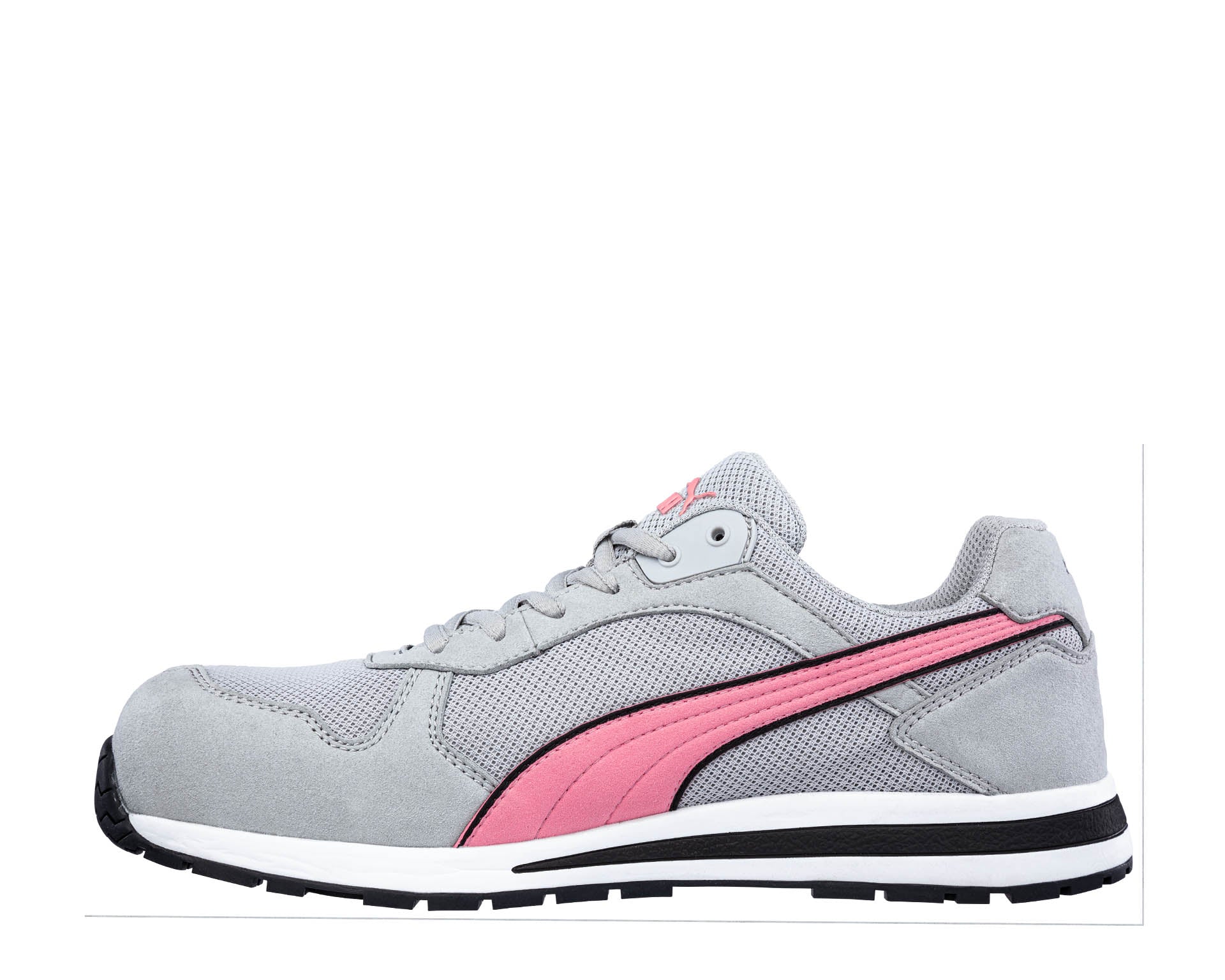 PUMA SAFETY FRONTSIDE GREY/PINK WNS LOW safety shoes ASTM EH SR grey Women left #color_grey