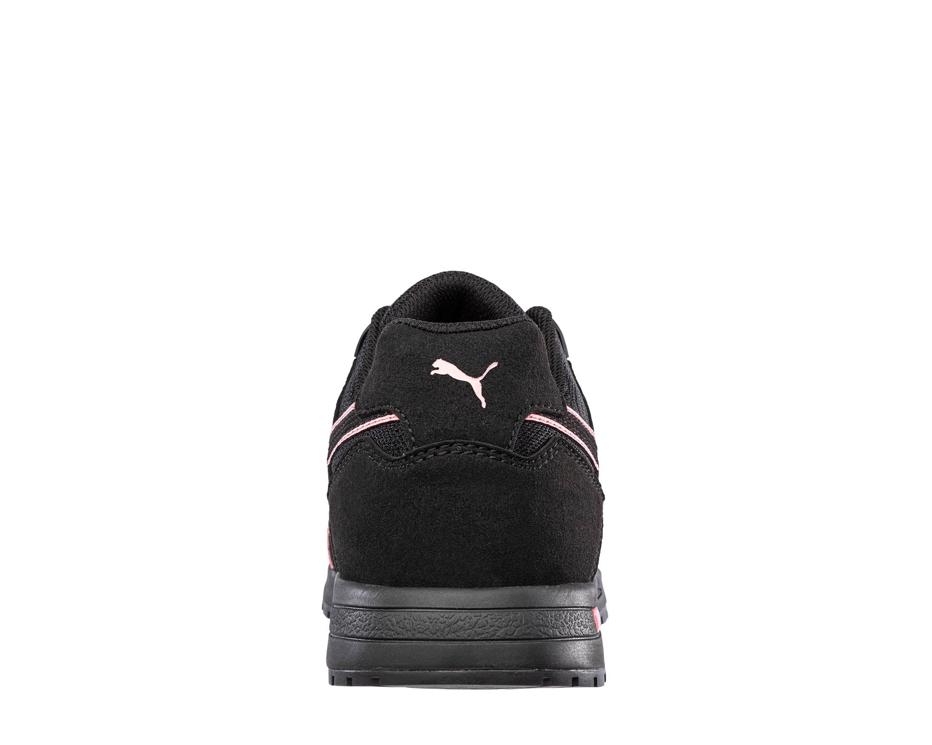 PUMA SAFETY FRONTSIDE BLK/PINK WNS LOW safety shoes ASTM EH SR black Women rear view #color_black