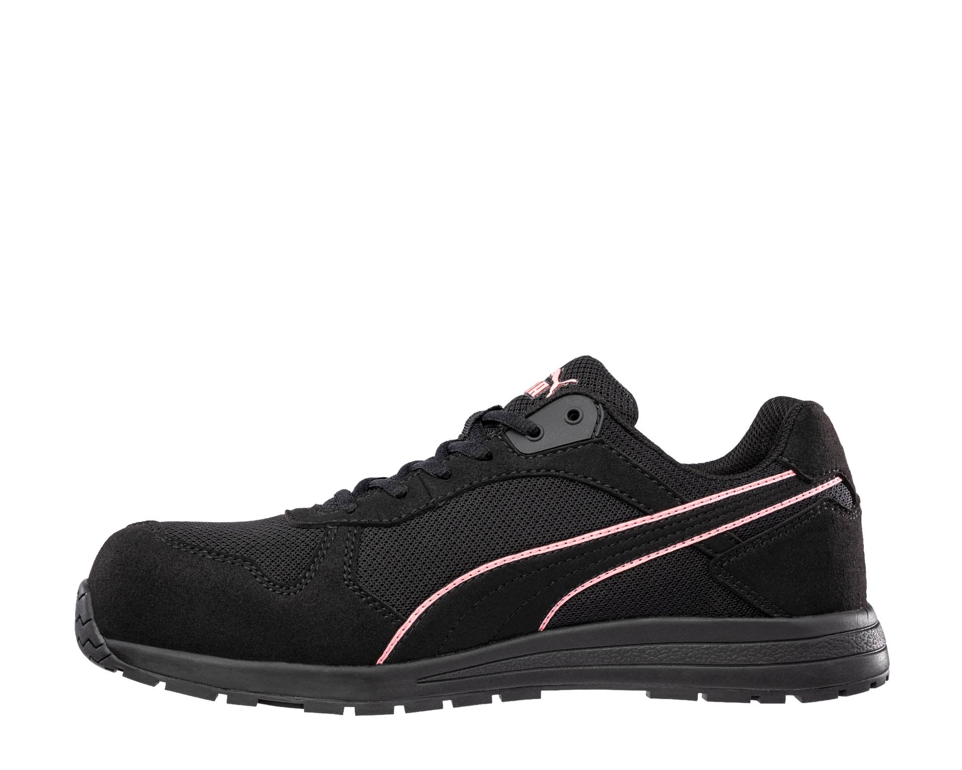 PUMA SAFETY FRONTSIDE BLK/PINK WNS LOW safety shoes ASTM EH SR black Women left #color_black