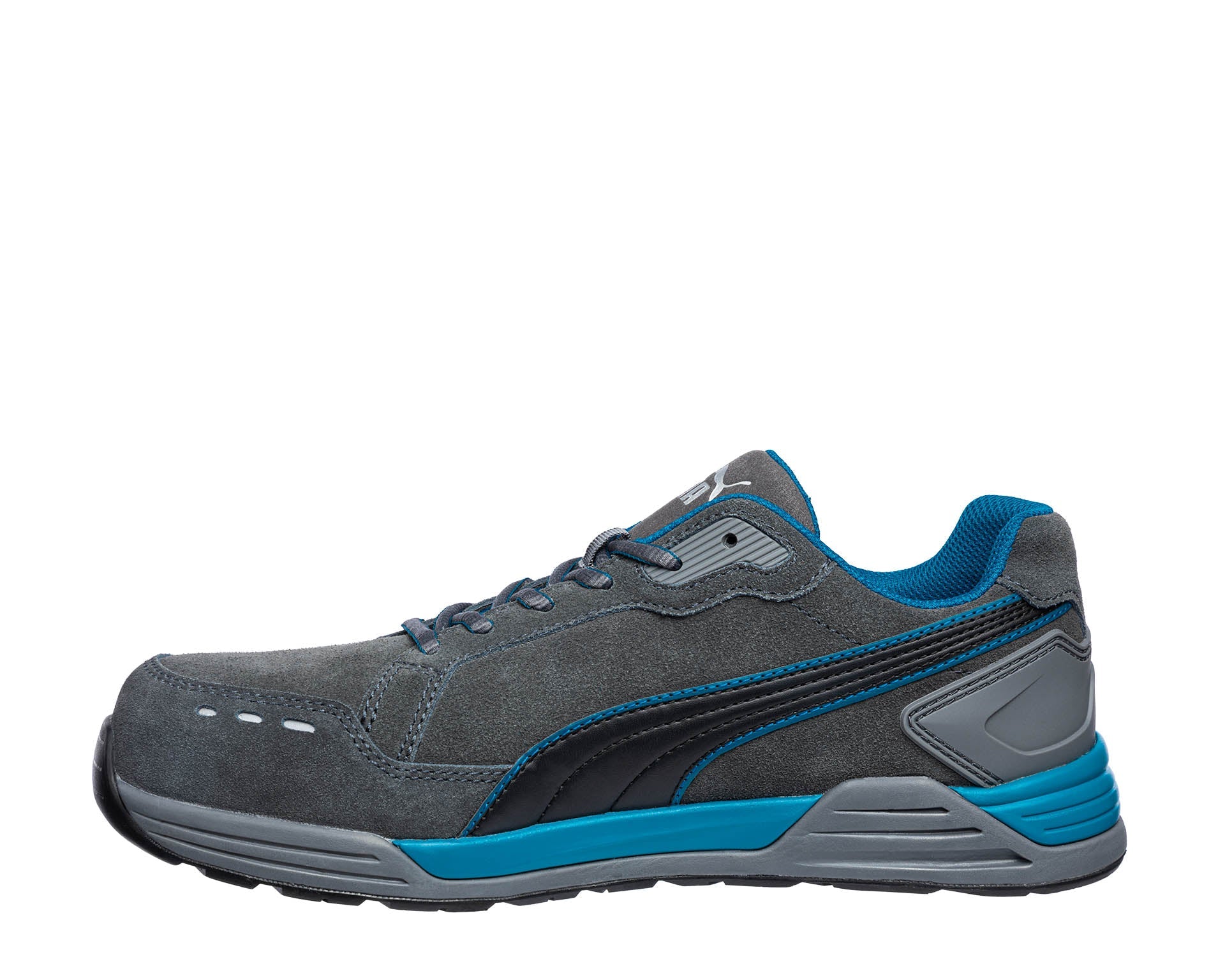 PUMA SAFETY AIRTWIST LOW Sicherheitsschuh S3 ESD grau Herren links #farbe_grau