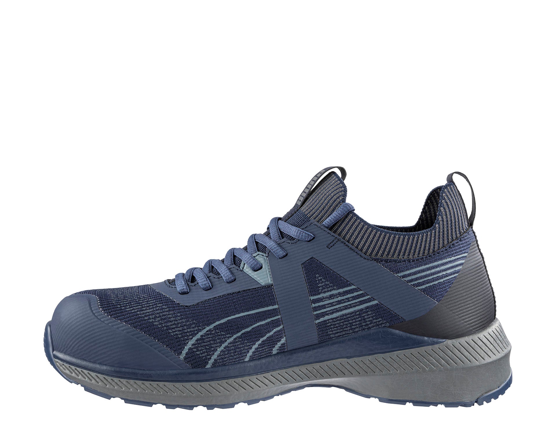 PUMA SAFETY TURBO NAVY/GREY LOW safety shoes ASTM SD SR blue left #color_blue