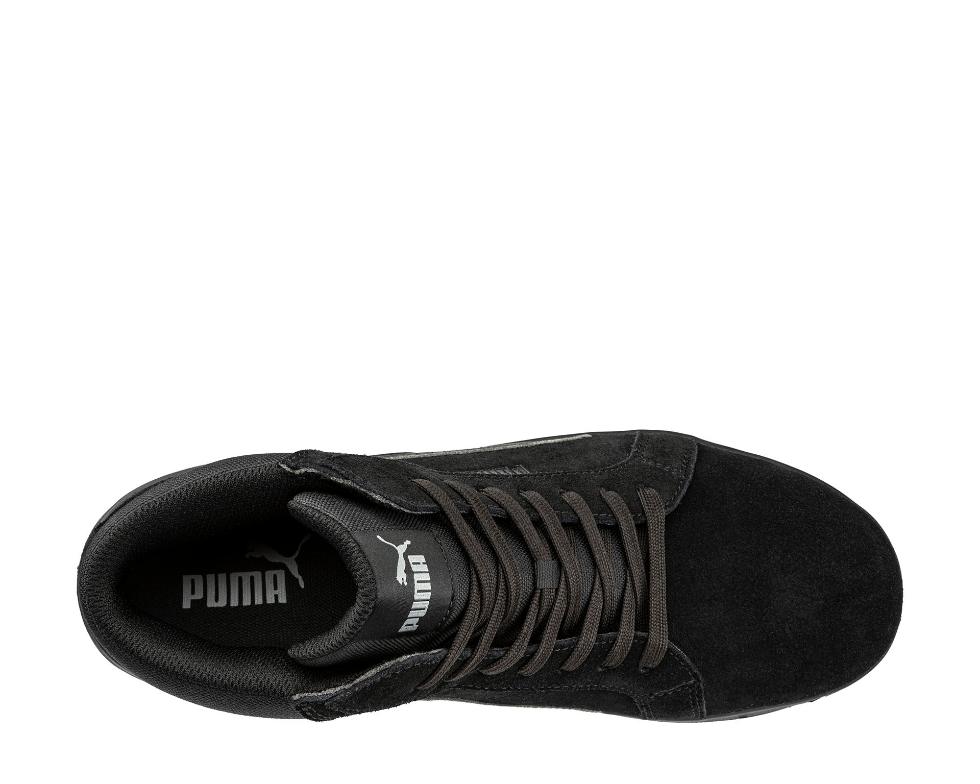 PUMA SAFETY ICONIC BLK/BLK MID safety shoes ASTM EH SR black upper