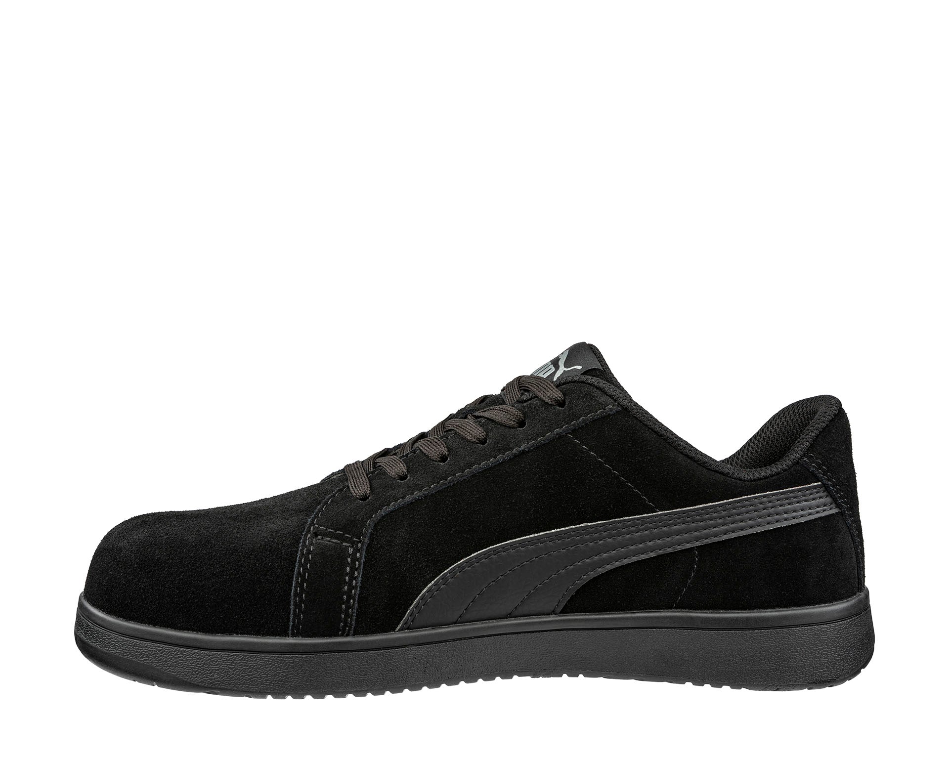 PUMA SAFETY ICONIC BLK/BLK LOW safety shoes ASTM EH SR black left #color_black-black