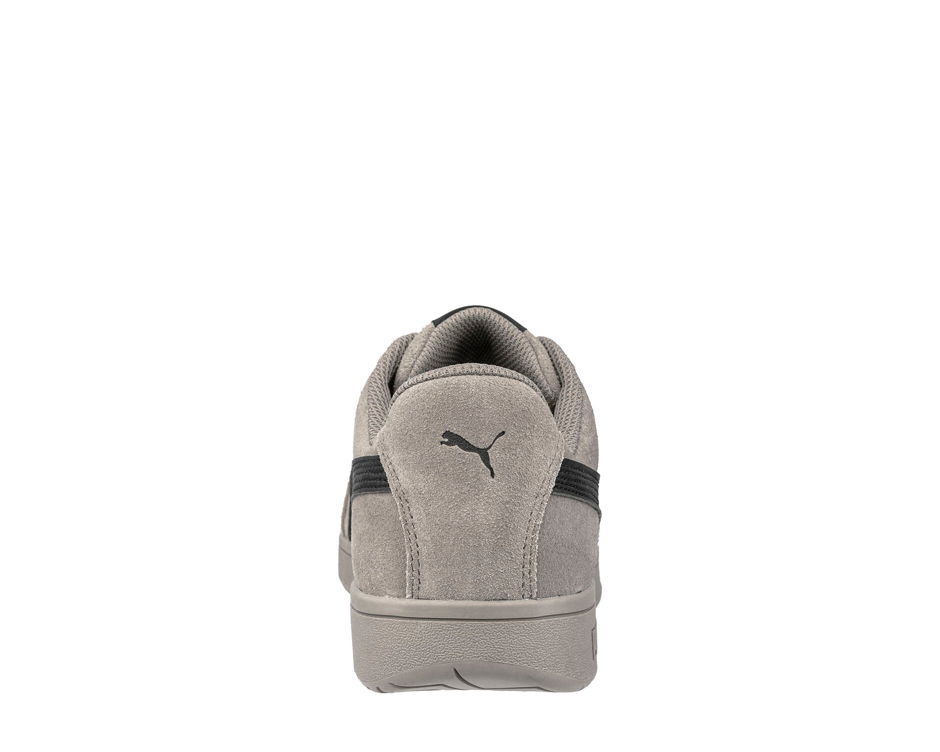 PUMA SAFETY ICONIC STONE LOW safety shoes ASTM EH SR grey rear view #color_grey