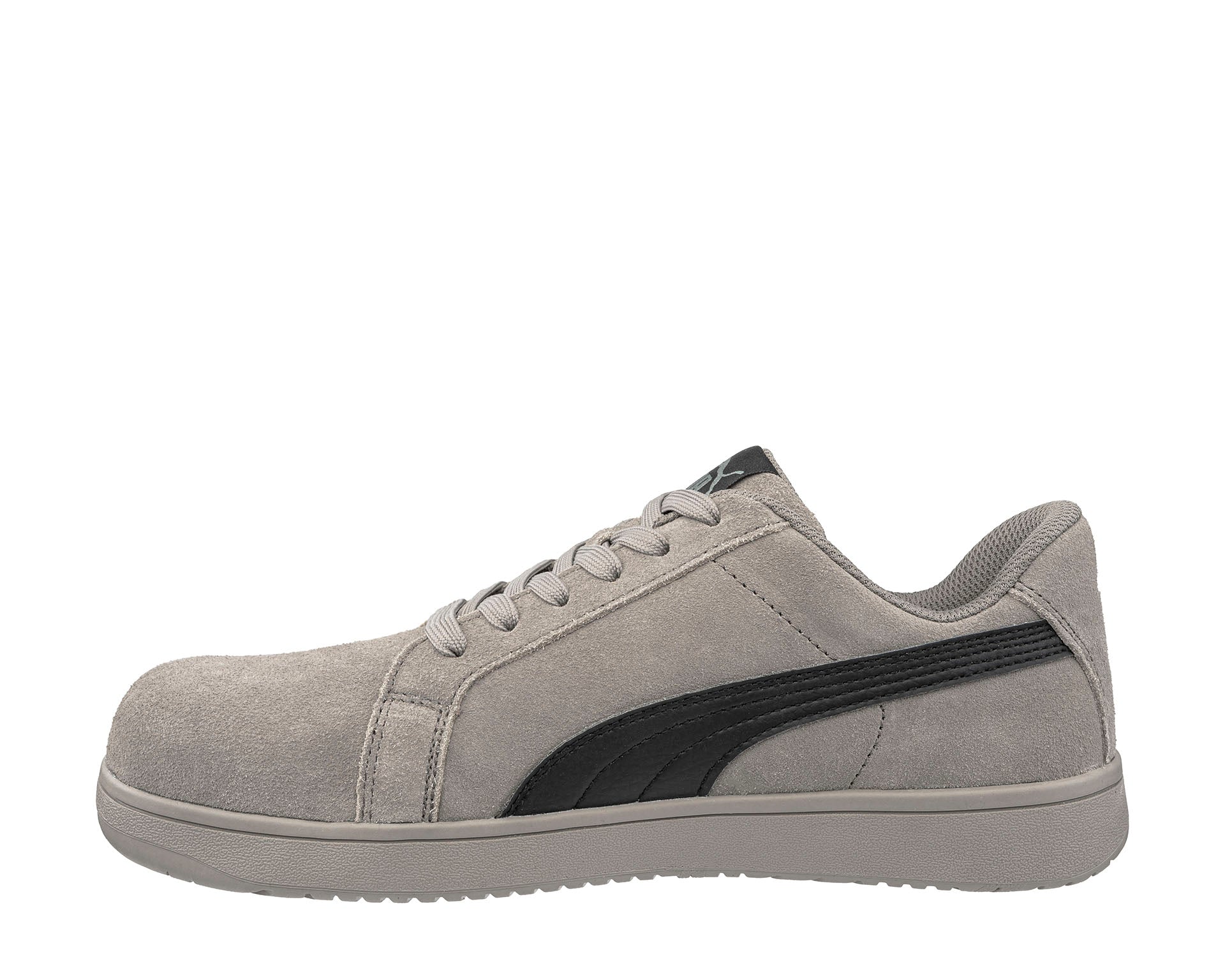 PUMA SAFETY ICONIC STONE LOW safety shoes ASTM EH SR grey left #color_grey