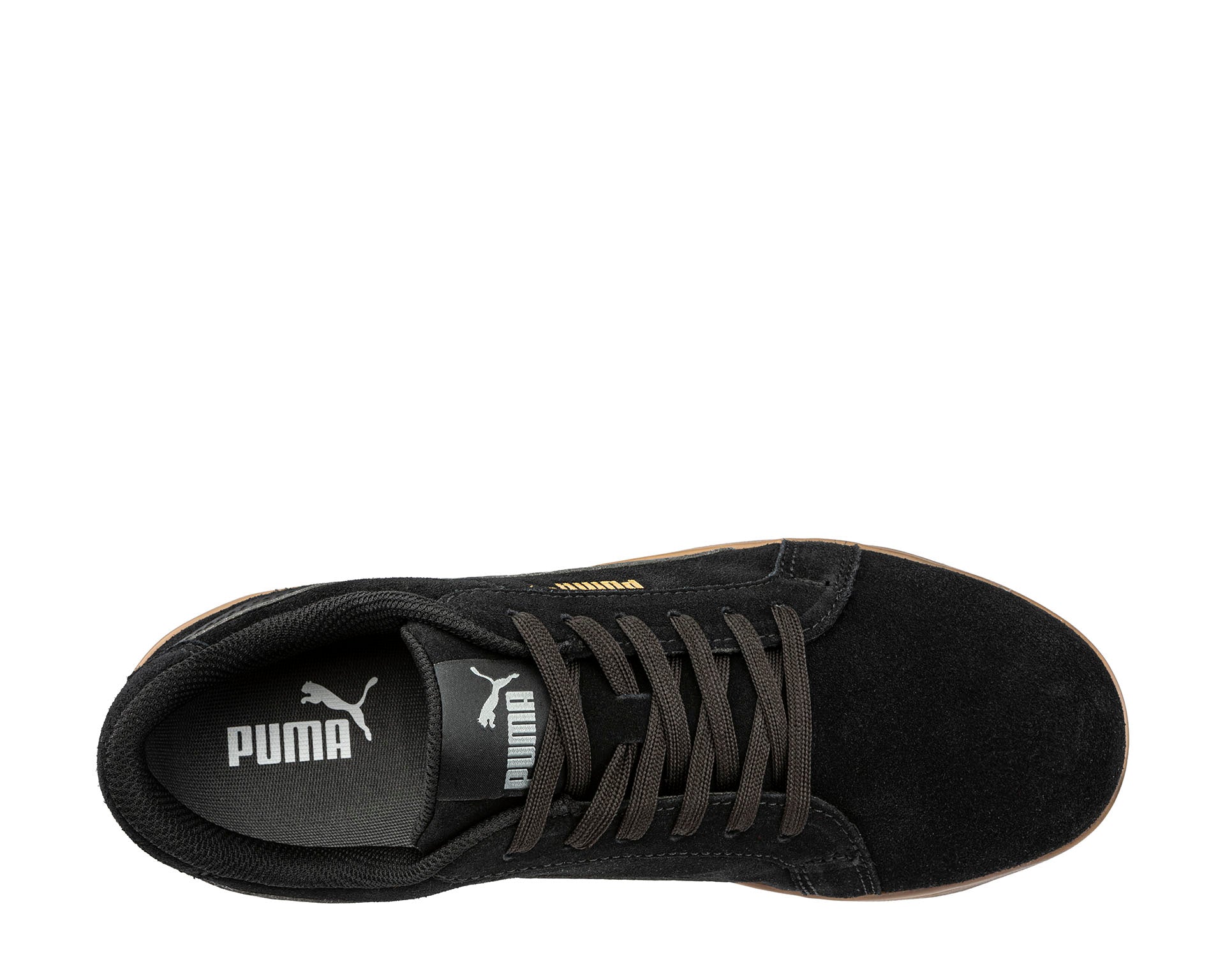PUMA SAFETY ICONIC BLK/GUM LOW safety shoes ASTM EH SR black upper #color_black