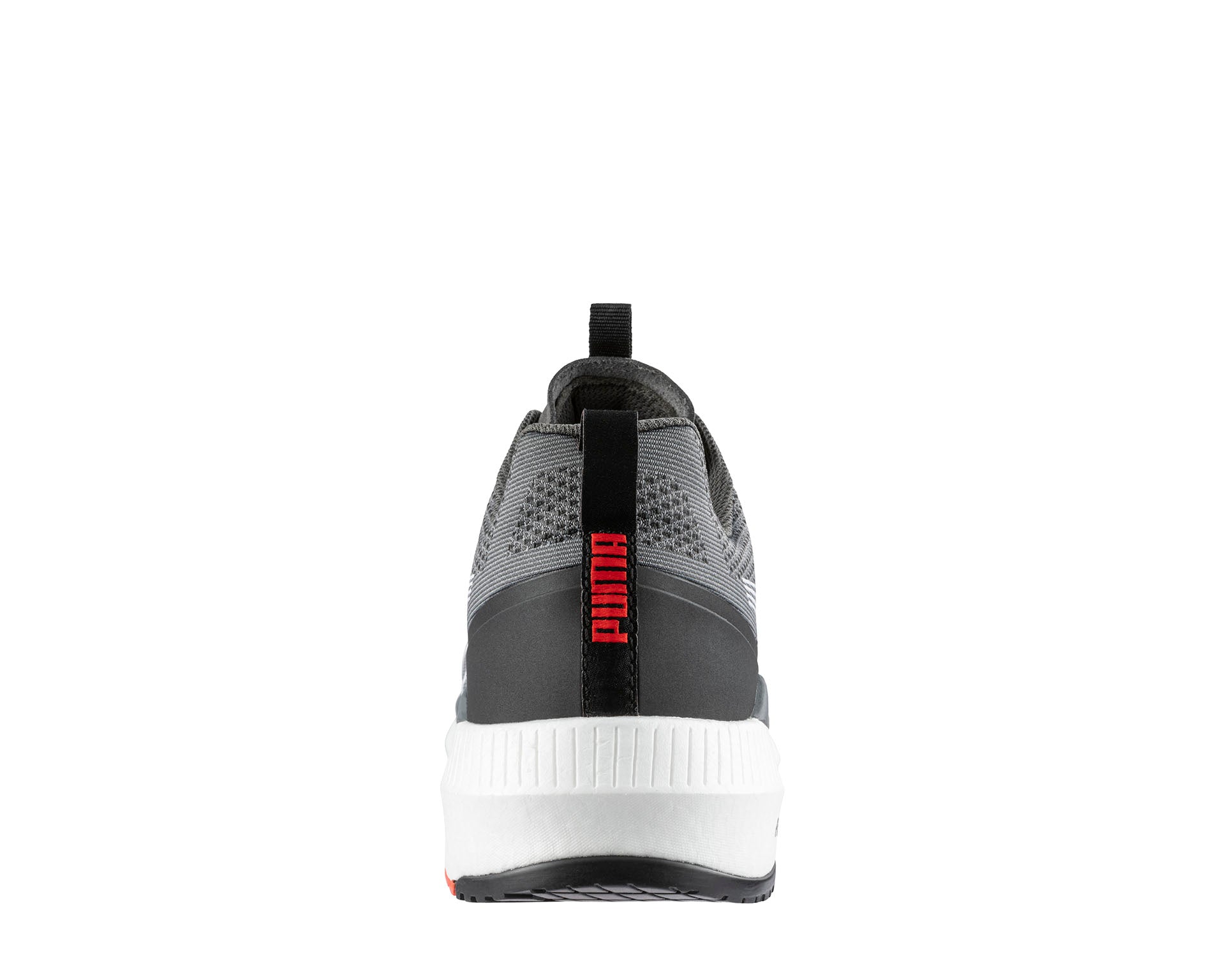 PUMA SAFETY SLIDE GREY LOW safety shoes ASTM EH SR grey rear view #color_grey