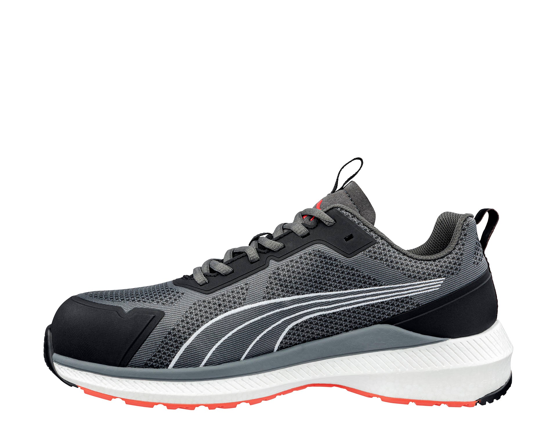 PUMA SAFETY SLIDE GREY LOW safety shoes ASTM EH SR grey left #color_grey