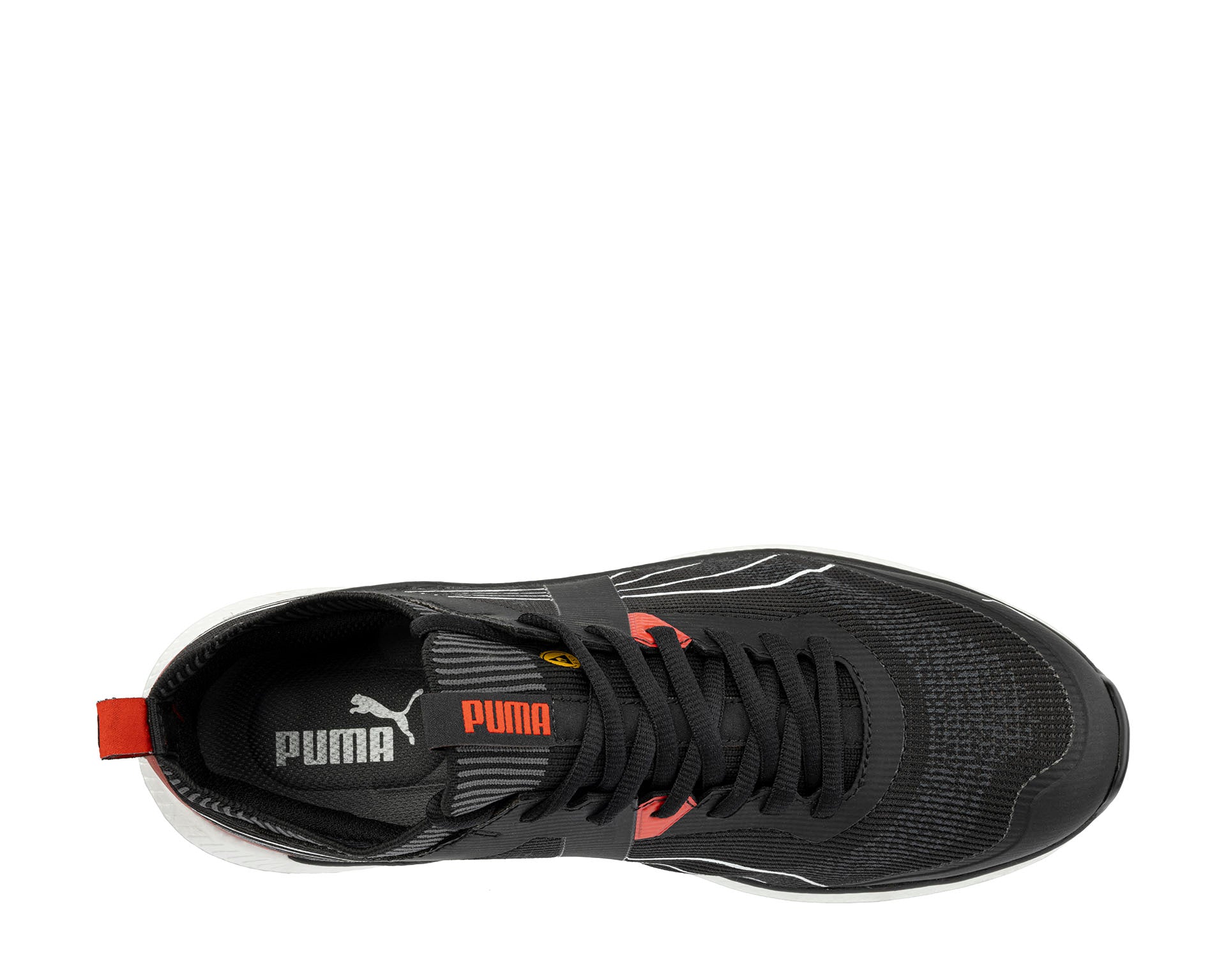 PUMA SAFETY TURBO BLK/RED LOW safety shoes ASTM SD SR black upper #color_black