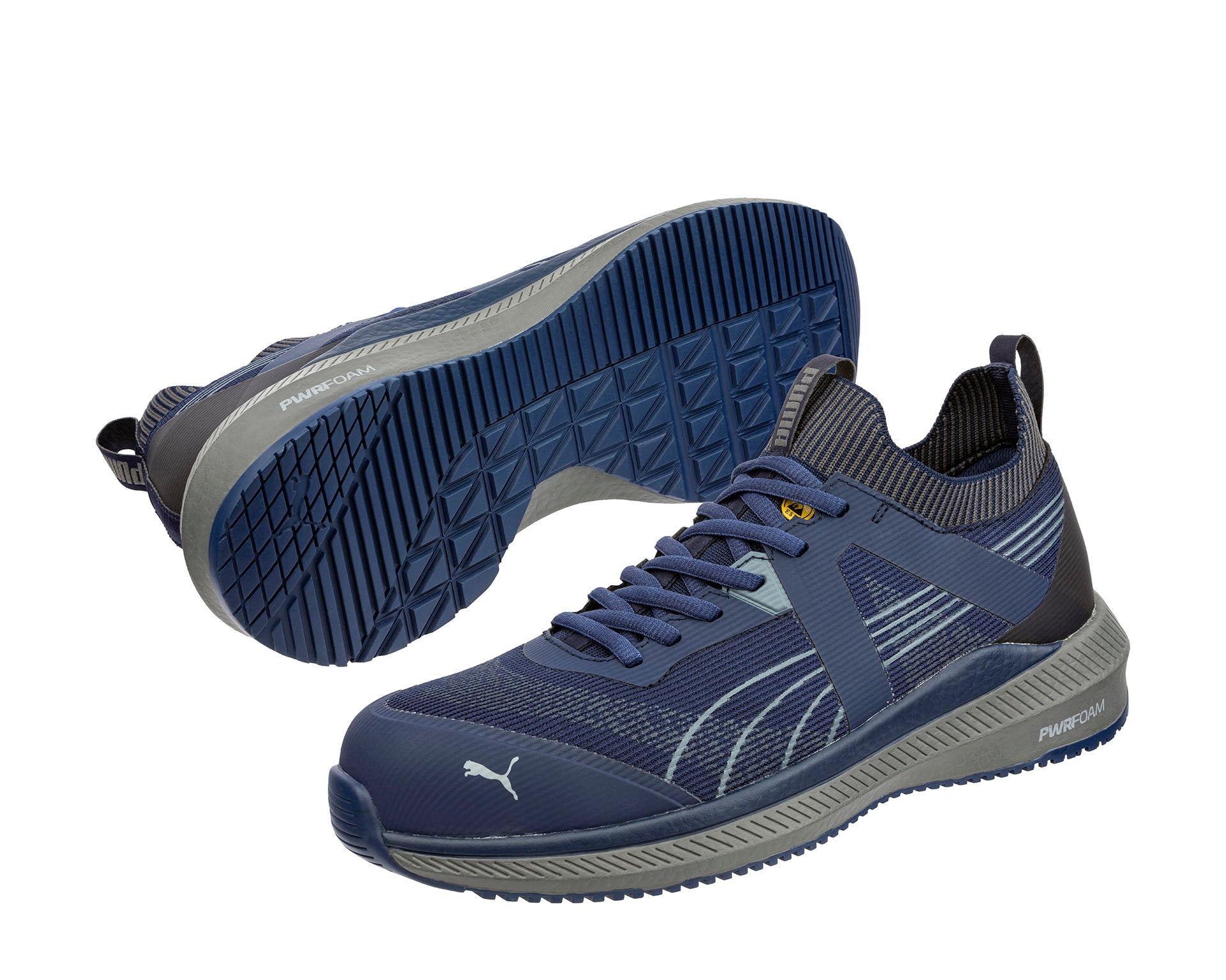 PUMA SAFETY TURBO NAVY/GREY LOW safety shoes ASTM SD SR blue right Pair view #color_blue