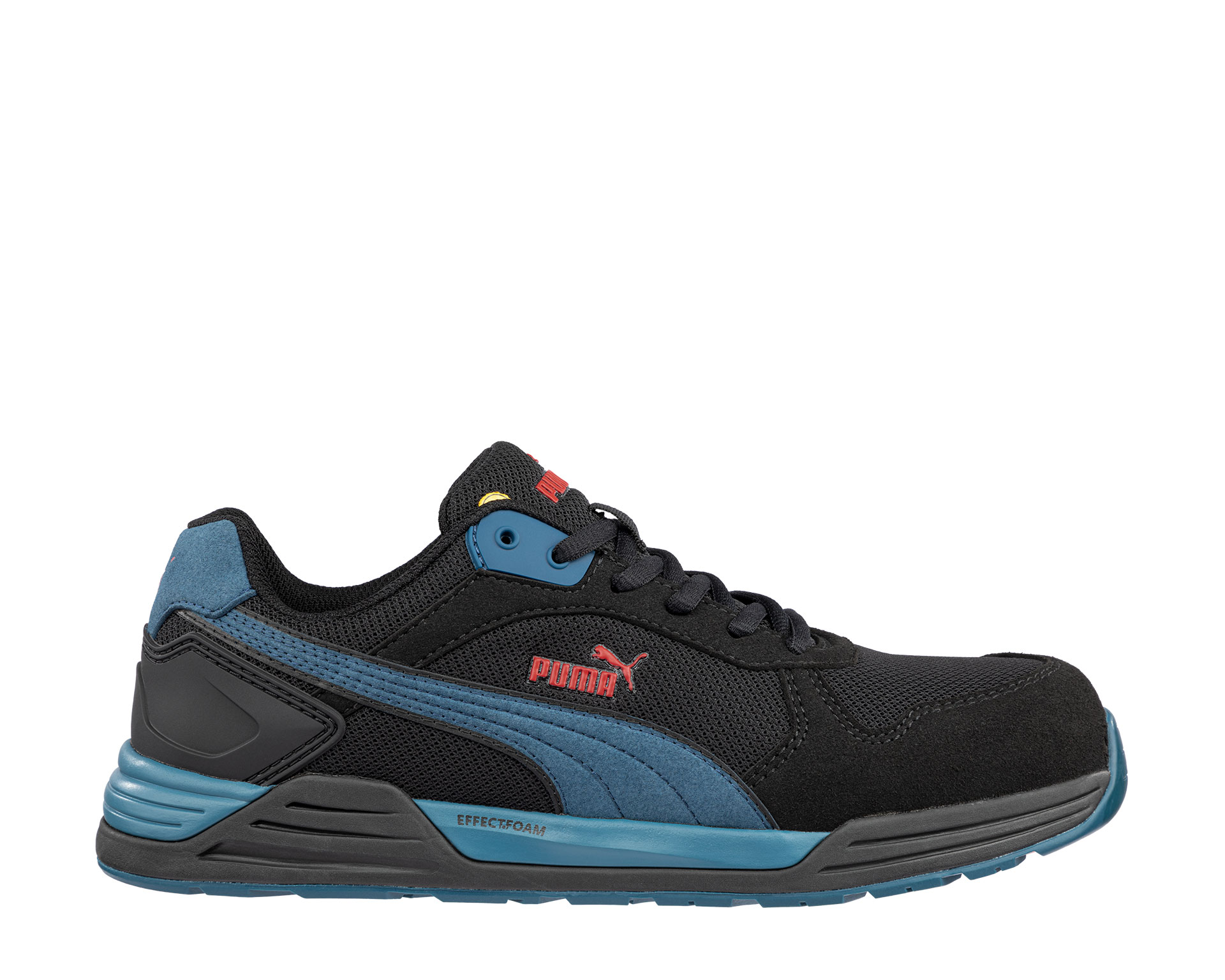 | LOW|PUMA Safety English SAFETY FRONTSIDE S1P BLK/BLUE safety Puma shoes ESD