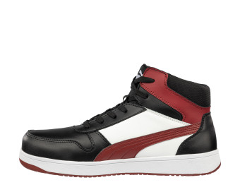 FRONTCOURT BLK/WHT/RED MID|PUMA SAFETY safety shoes S3L ESD | Puma ...